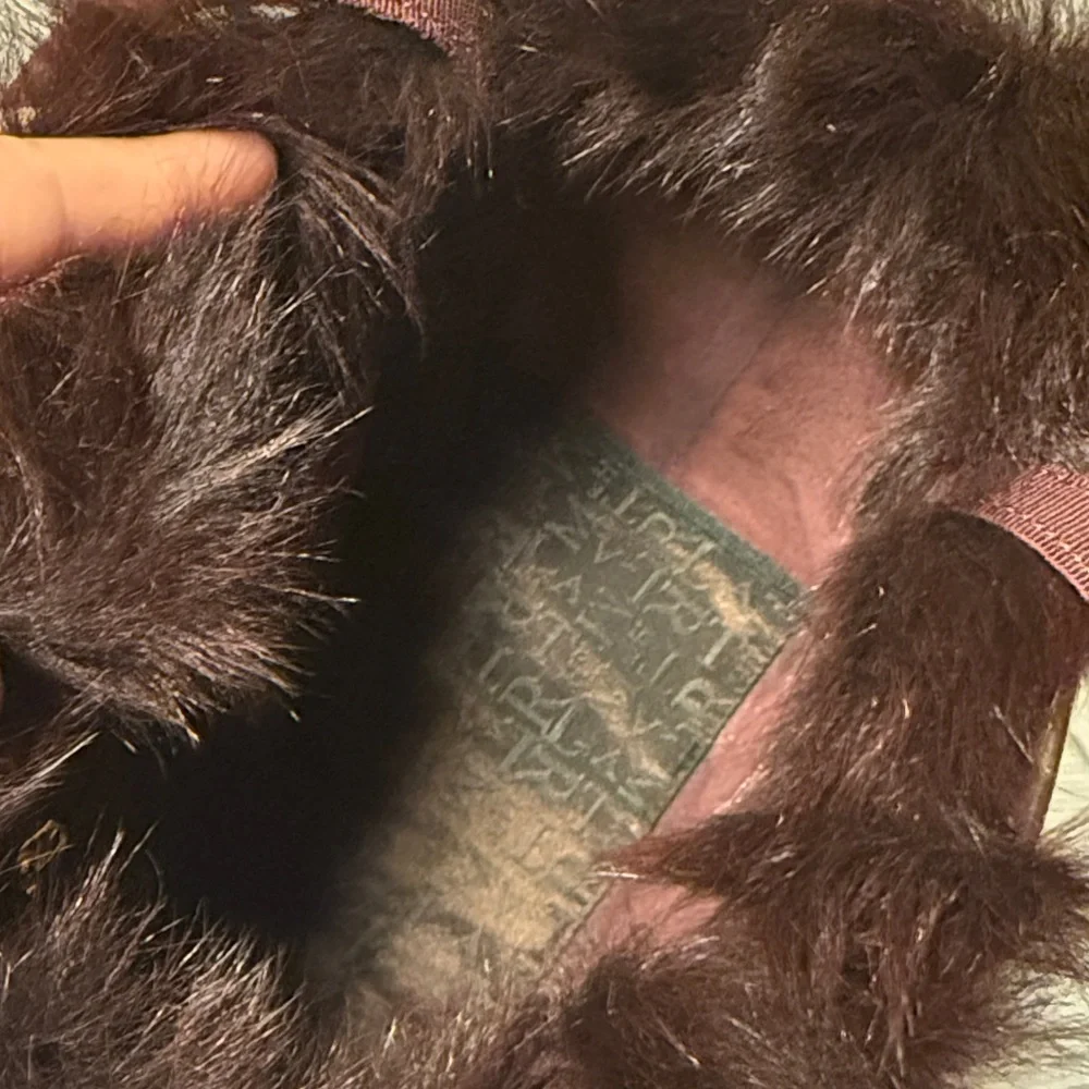 Lamarthe Leather Faux Fur Trim Bag - Picture 11 of 12